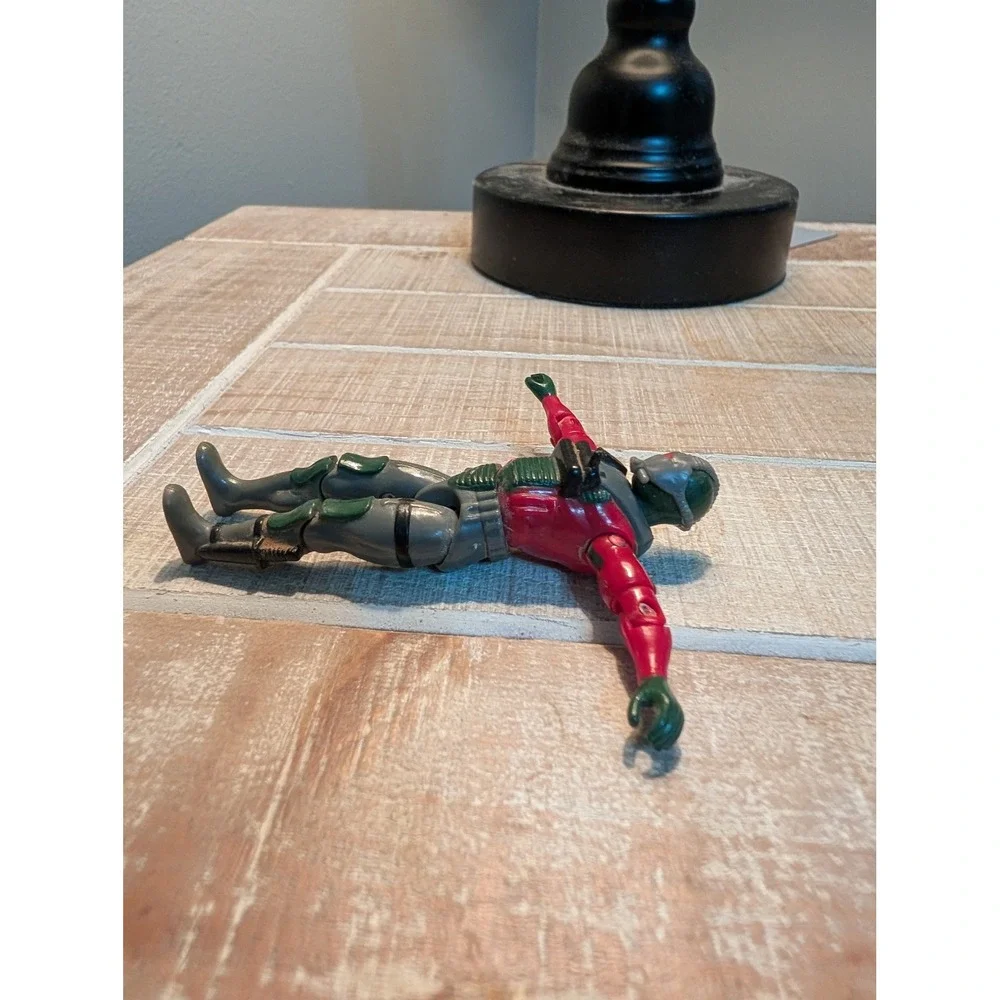 Vintage‎ GI Joe Style Action Figure Red Grey Green Pilot Astronaut 1990s Toy